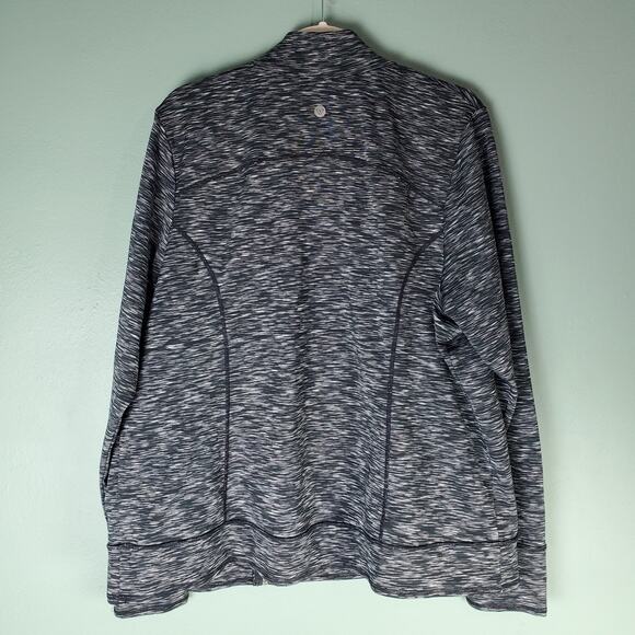 Lane Bryant Womens Gray Black Livi Active Side Full Zip Jacket Size 22/24 - Picture 2 of 5